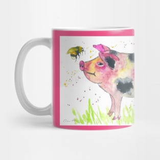 Spotty Pig and a Bumble bee Mug